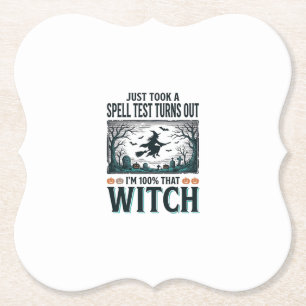 Dessous-de-verre En Papier Conception de vecteur Halloween humour ADN sorcièr