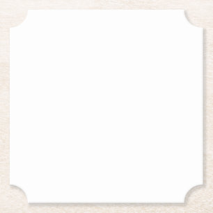 Dessous-de-verre En Papier Conception simple blanche personnalisée moderne Aj