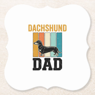 Dessous-de-verre En Papier Conception vectorielle pour amateur de chien père