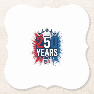 Dessous-de-verre En Papier Conception vectorielle pour le 250e anniversaire d