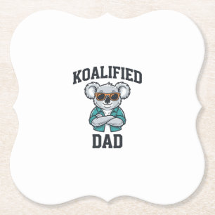 Dessous-de-verre En Papier Conçu Papa Mignon Koala Père Conception de T-shirt
