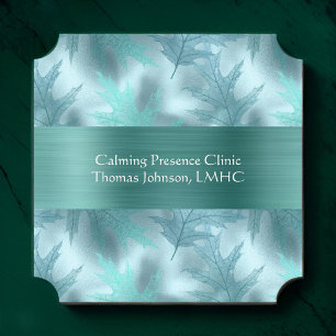 Dessous-de-verre En Papier Conseiller en santé mentale Turquoise et feuilleté