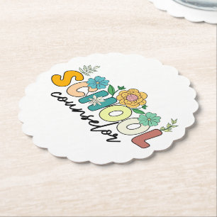 Dessous-de-verre En Papier Conseiller scolaire Fleur sauvage enseignant Migno