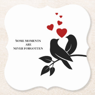 Dessous-de-verre En Papier cool birds with hearts