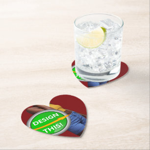 Dessous-de-verre En Papier COOL ! Dessous de verre papier - Coeur - Personnal