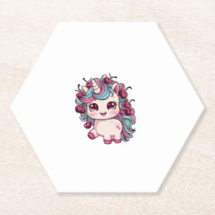 Dessous-de-verre En Papier Cool kawaii licorne avec cerises Long Sleeve T-Sh