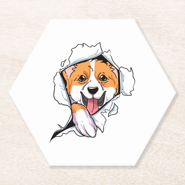 Dessous-de-verre En Papier Copie galloise Corgi (Devant)