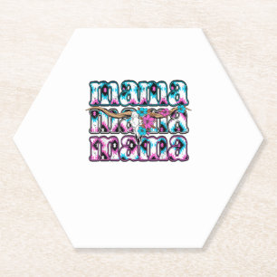 Dessous-de-verre En Papier Coquette Bow Mama Cowgirl Turquoise Wester