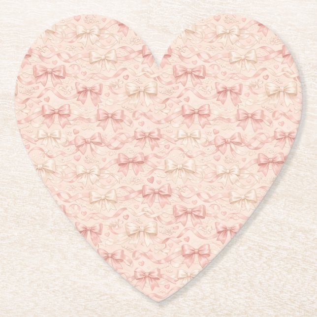 Dessous-de-verre En Papier Coquette Bow Pattern (Devant)