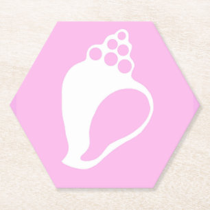 Dessous-de-verre En Papier Coquille rose