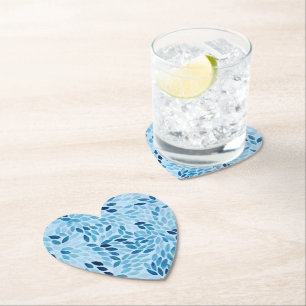Dessous-de-verre En Papier Corbeille en papier en forme de cœur à pétales en