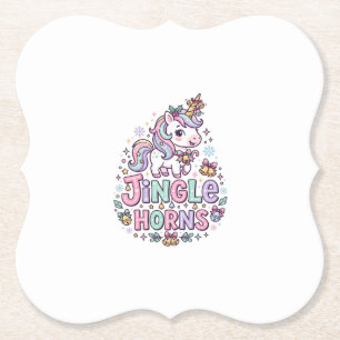 Dessous-de-verre En Papier Cornes de clochettes de licorne Vêtements charmant