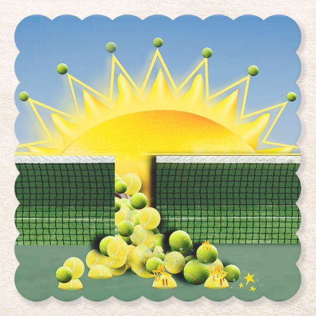 DESSOUS-DE-VERRE EN PAPIER CORRESPONDANCE SOLEIL (Devant)