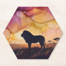 Coucher de soleil sur la savane