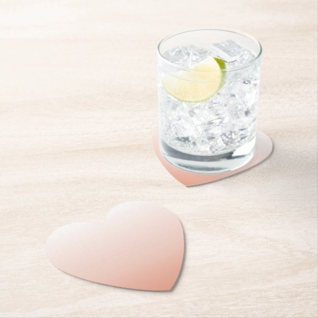 Dessous-de-verre En Papier couleur pastel printanier rose pâle (En situation)