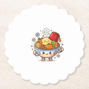 Dessous-de-verre En Papier Couscous marocain Kawaii - Nourriture traditionnel