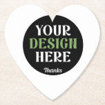 Dessous-de-verre En Papier coutume, unique, élégant & minimaliste kiss hershe<br><div class="desc">Ce design est accessible à tous. N'hésitez pas à personnaliser le logo,  les images,  le texte et les couleurs selon vos préférences. Merci beaucoup.</div>