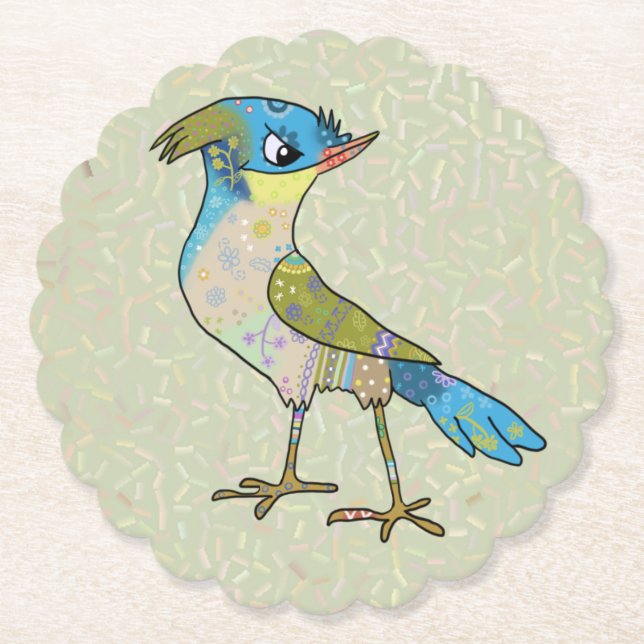 Dessous-de-verre En Papier Crazy Vogel  (Devant)