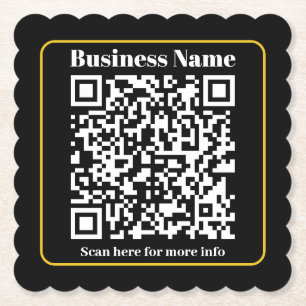 Dessous-de-verre En Papier Créer un code QR d'entreprise instantanément scann