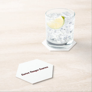 Dessous-de-verre En Papier Créez votre propre hexagone personnalisé de 4" x 4