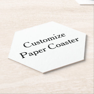 Dessous-de-verre En Papier créez votre propre hexagone simple personnalisé
