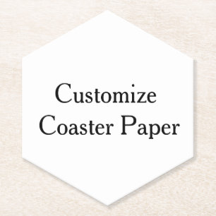 Dessous-de-verre En Papier créez votre propre Hexagone simple personnalisé