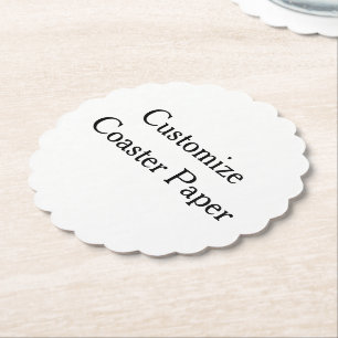 Dessous-de-verre En Papier créez votre propre rond évasé personnalisé simple