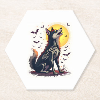 Dessous-de-verre En Papier Cri Skeleton Shiba