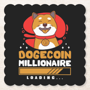 Dessous-de-verre En Papier Crypto DogeCoin Millionaire Chargement
