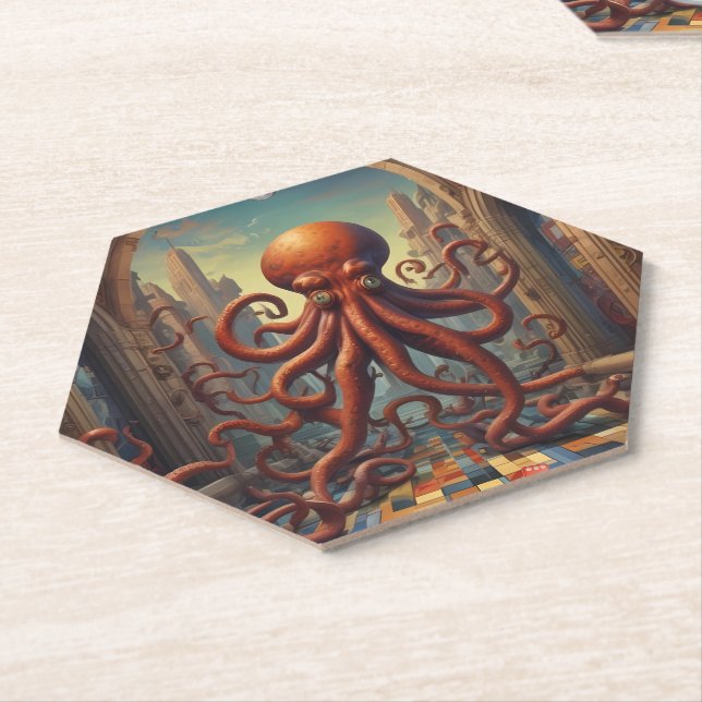 Dessous-de-verre En Papier Cthulhu Paradis Perdu (Incliné)