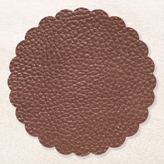 Dessous-de-verre En Papier Cuir Brown Faux (Devant)
