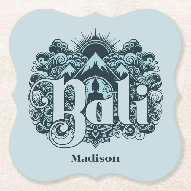 Dessous-de-verre En Papier Custom Name Bali (Devant)