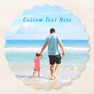 Dessous-de-verre En Papier Custom Photo Paper Coaster Text Your Family Photos