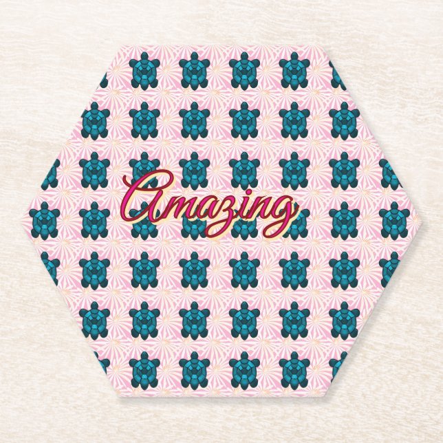 Dessous-de-verre En Papier Custom turtle pattern Sherpa Blanket (Devant)