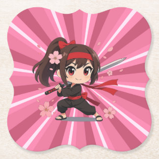 Dessous-de-verre En Papier Cute anime warrior blossom girl