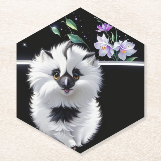 Dessous-de-verre En Papier Cute Floof (Devant)