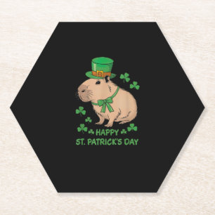 Dessous-de-verre En Papier Cute Irish Capybara Leprechaun Bonne St Patrick