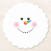 Cute Unicorn Rainbow Horn Nez Snowman