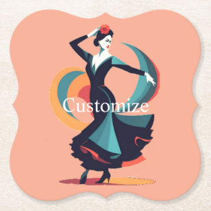 Dessous-de-verre En Papier Danseuse flamenco Thunder_Cove