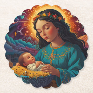 Dessous-de-verre En Papier Décembre Joyful Christmas Joy