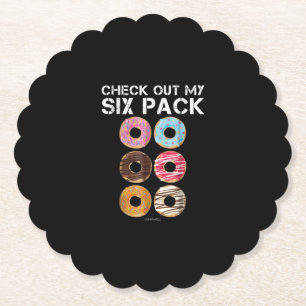 Dessous-de-verre En Papier Découvrez Mon Donut Six Pack - Gymnase Drôle