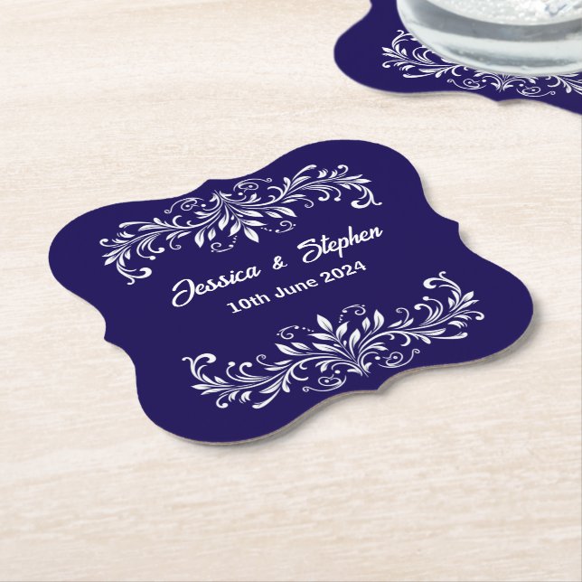 Dessous-de-verre En Papier Deep Blue (Incliné)