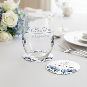 Dessous-de-verre En Papier Delft Blue Tulip, personnalisé