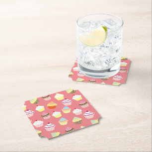 Dessous-de-verre En Papier Délicieux gâteaux d'anniversaire décorés