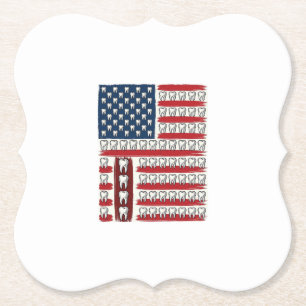 Dessous-de-verre En Papier Dentiste Patriotique Dent Drapeau