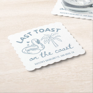 Dessous-de-verre En Papier Dernier Toast sur la Côte Carreaux de fête de Bach