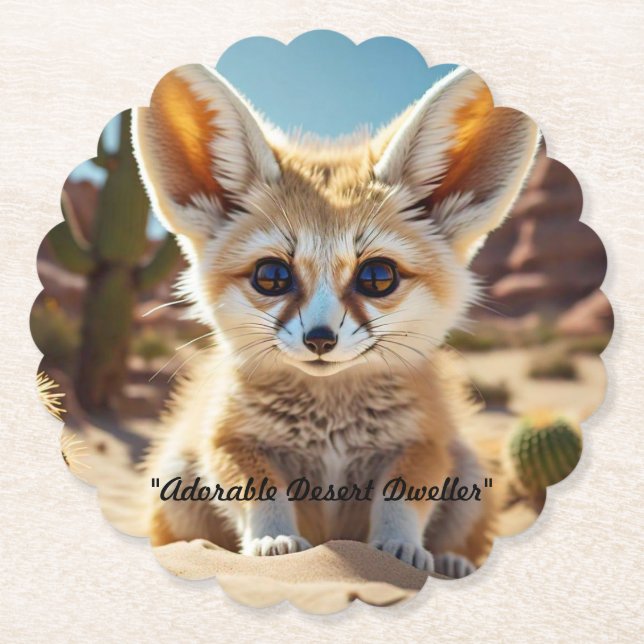 Dessous-de-verre En Papier "Desert Fox Love" (Devant)