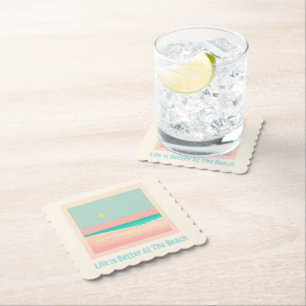 Dessous-de-verre En Papier Design de plage