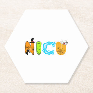Dessous-de-verre En Papier Design d'Halloween NICU Cute