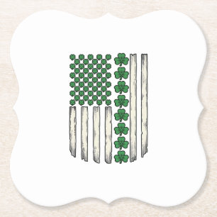 Dessous-de-verre En Papier Dessin vectoriel vintage du drapeau américain Sham